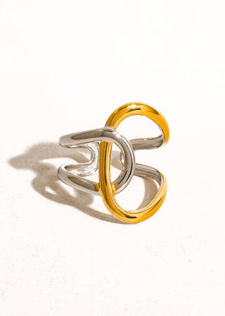 Abstract Two Tone Ring - Verte Boutique