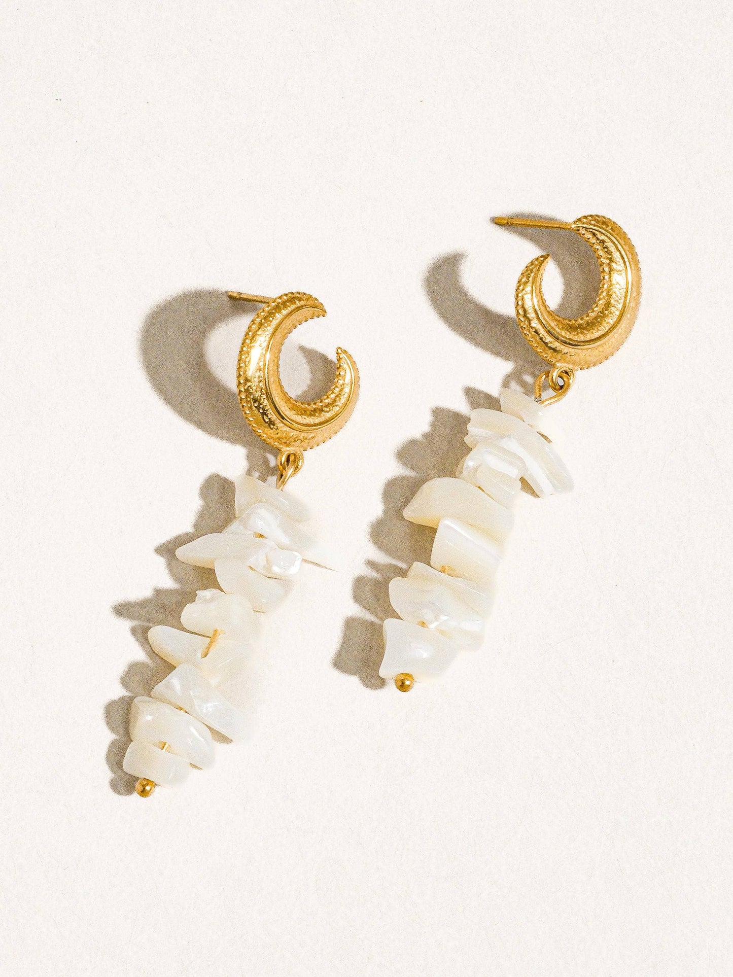 Moon and Shell Earring