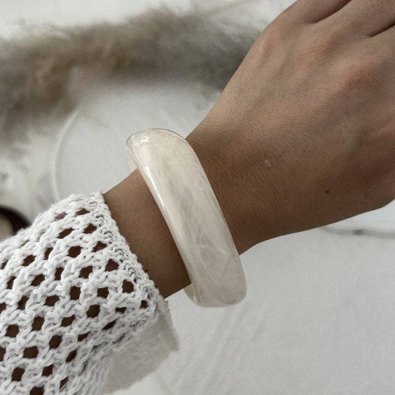 Acrylic Resin Bangle Bracelets