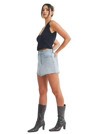 Uneven 90's Vintage Mini Skirt - Verte Boutique