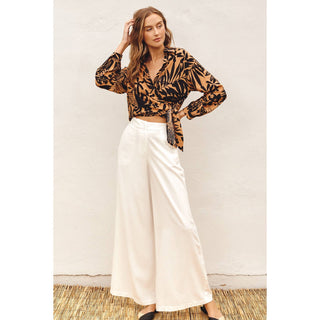 Wide Leg Linen Pants - Verte Boutique