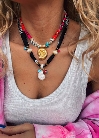 Bohemian Beaded Shell Statement Necklace - Verte Boutique