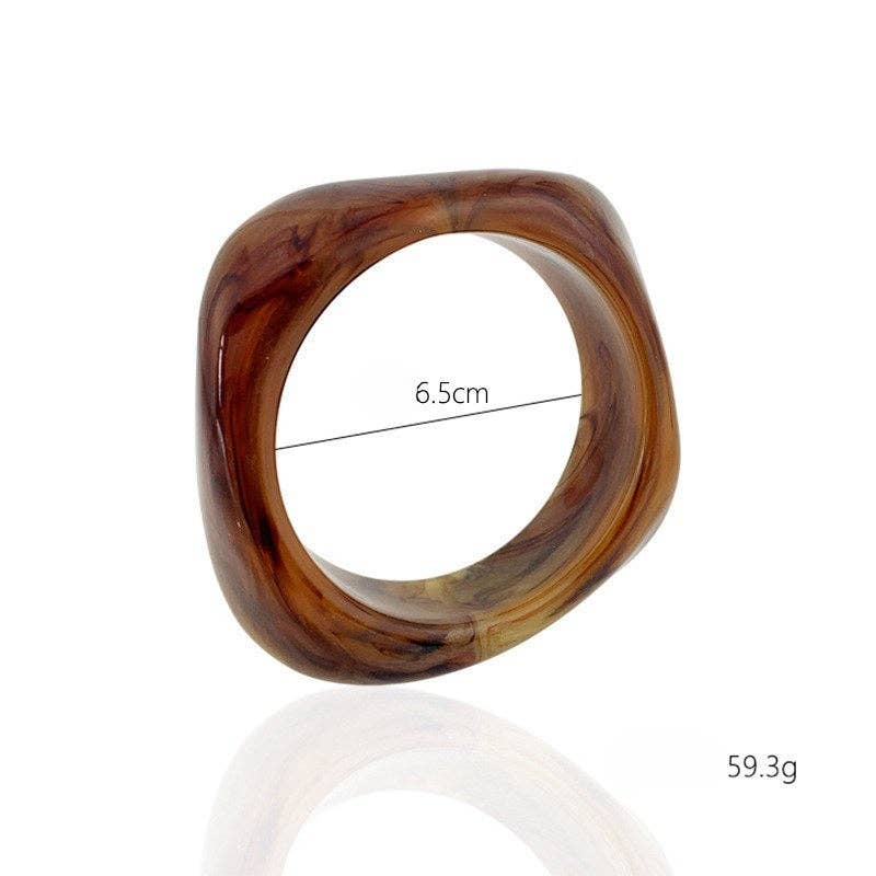Acrylic Resin Bangle Bracelets