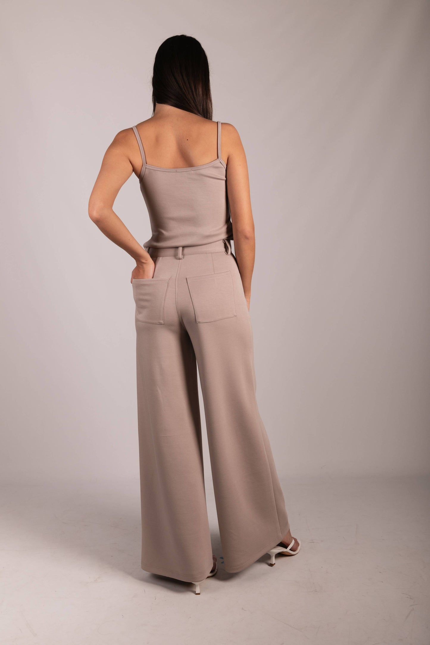 Butter Modal Pleated Wide Leg Trousers
