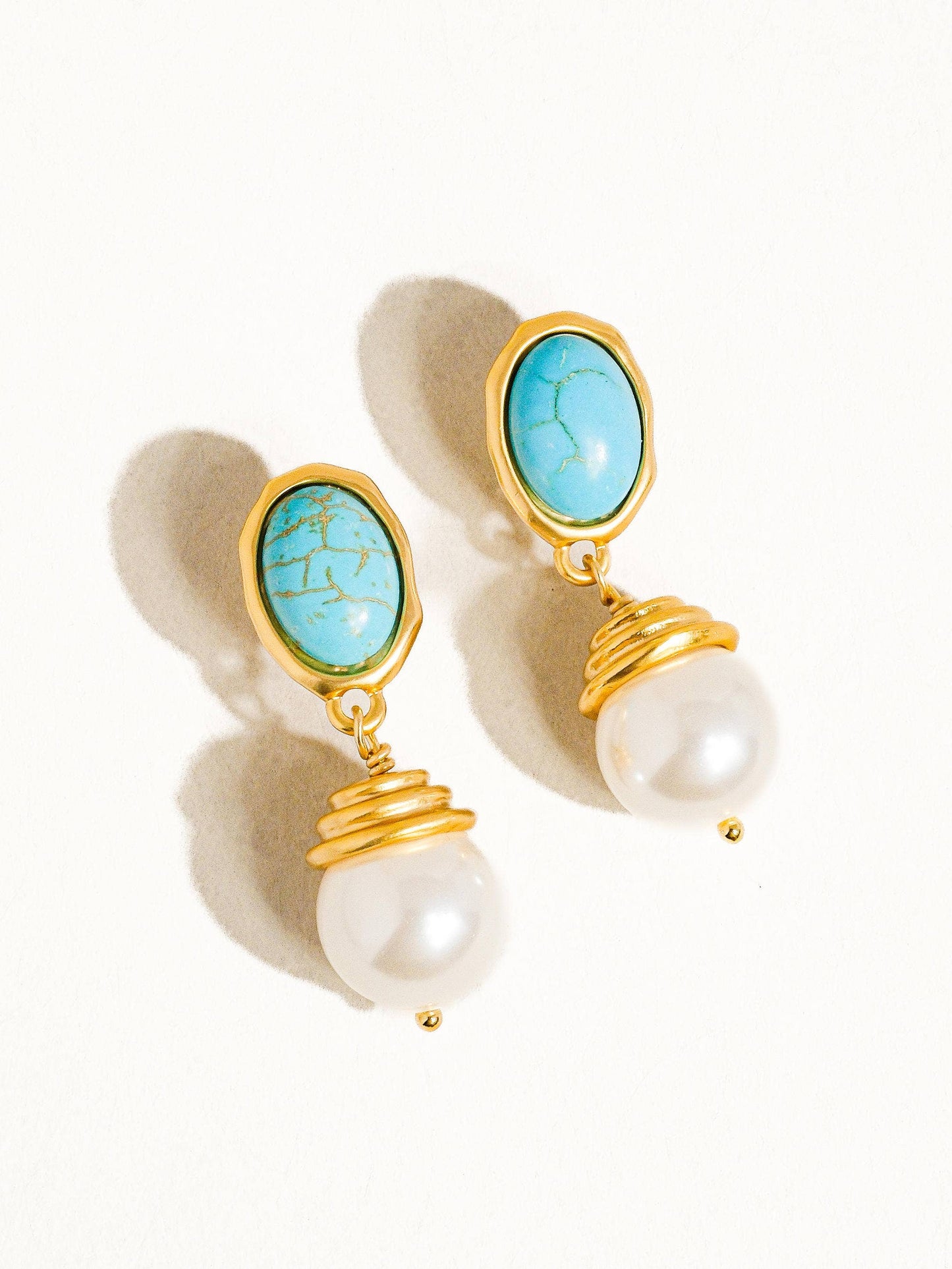 Stone & Pearl Earring