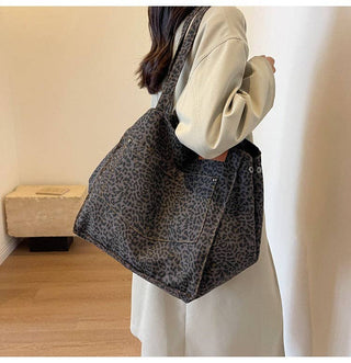 Leopard Print Oversized Tote Bag - Verte Boutique