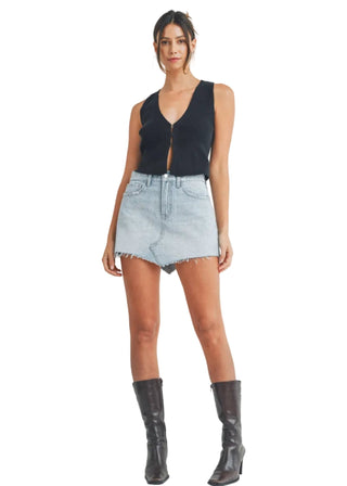 Uneven 90's Vintage Mini Skirt - Verte Boutique