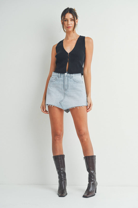 Uneven 90's Vintage Mini Skirt