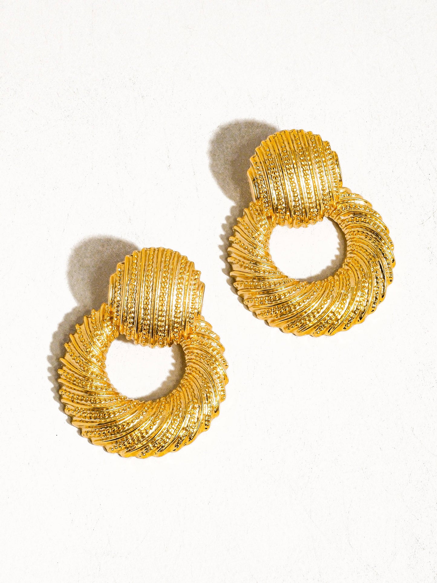 Textured Hoop Earring