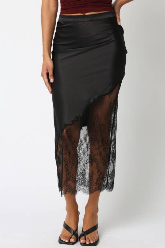 Satin & Lace Skirt