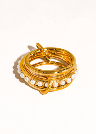 Multi Stack Pearl Band Ring - Verte Boutique