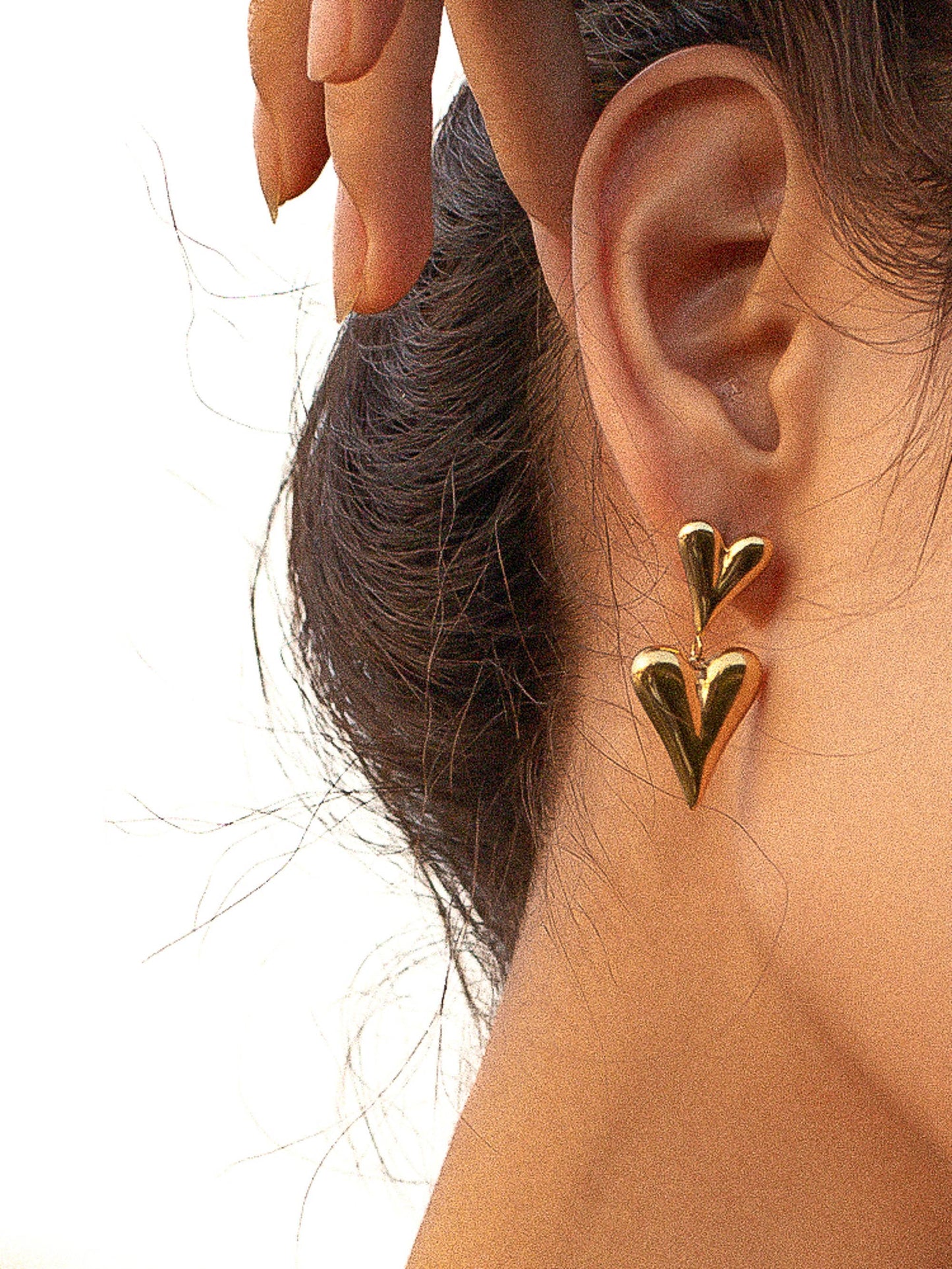 Layered Heart Earring