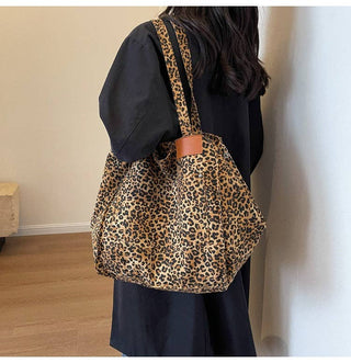 Leopard Print Oversized Tote Bag - Verte Boutique