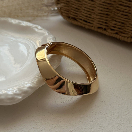 Irregular Gold Bangle