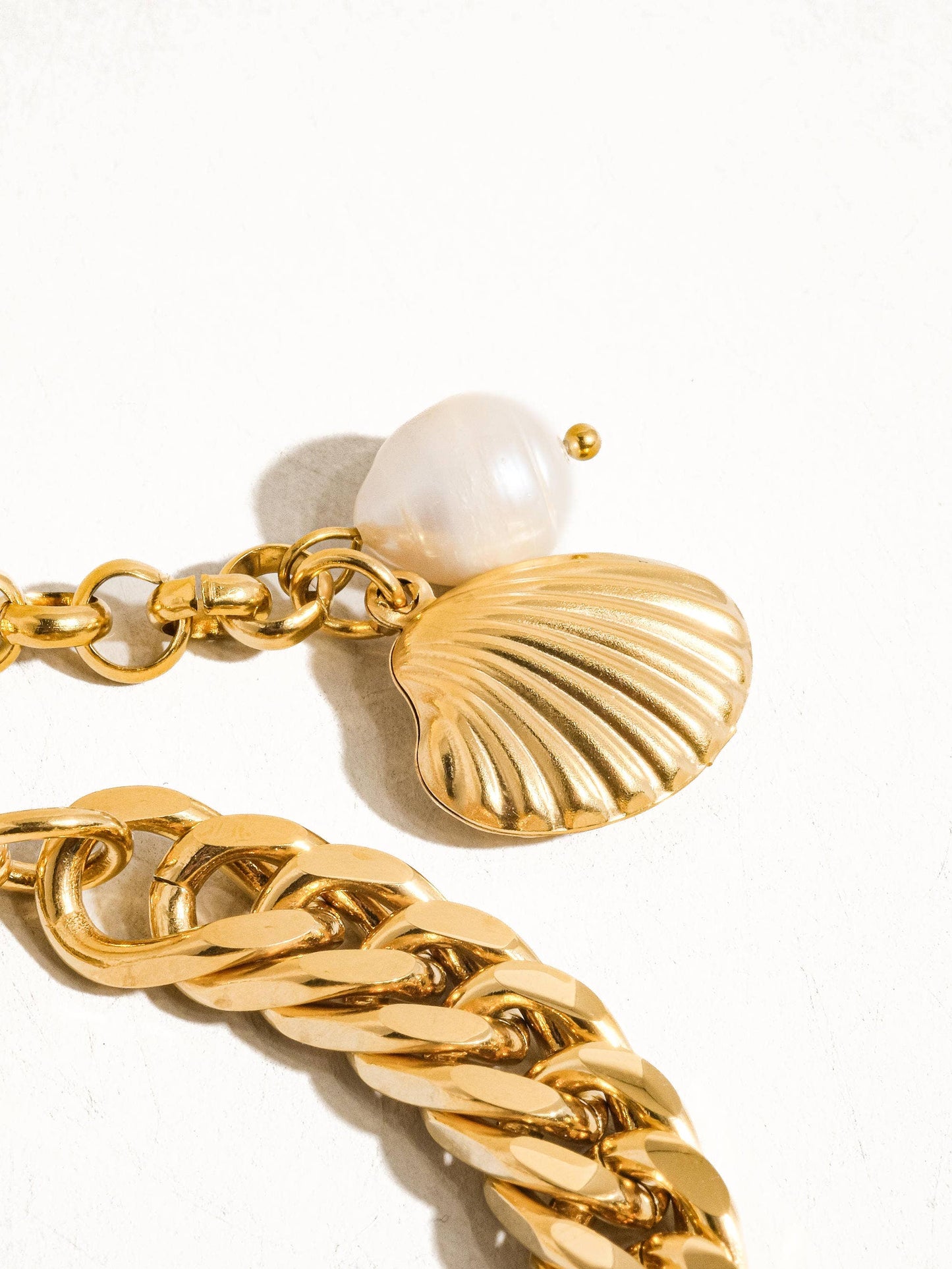 Shell Pearl Chain Bracelet