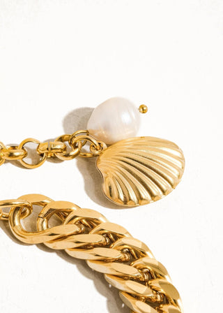 Shell Pearl Chain Bracelet - Verte Boutique
