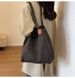 Leopard Print Oversized Tote Bag - Verte Boutique