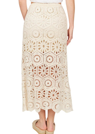 Boho Luxe Cream Crochet Maxi Skirt - Verte Boutique
