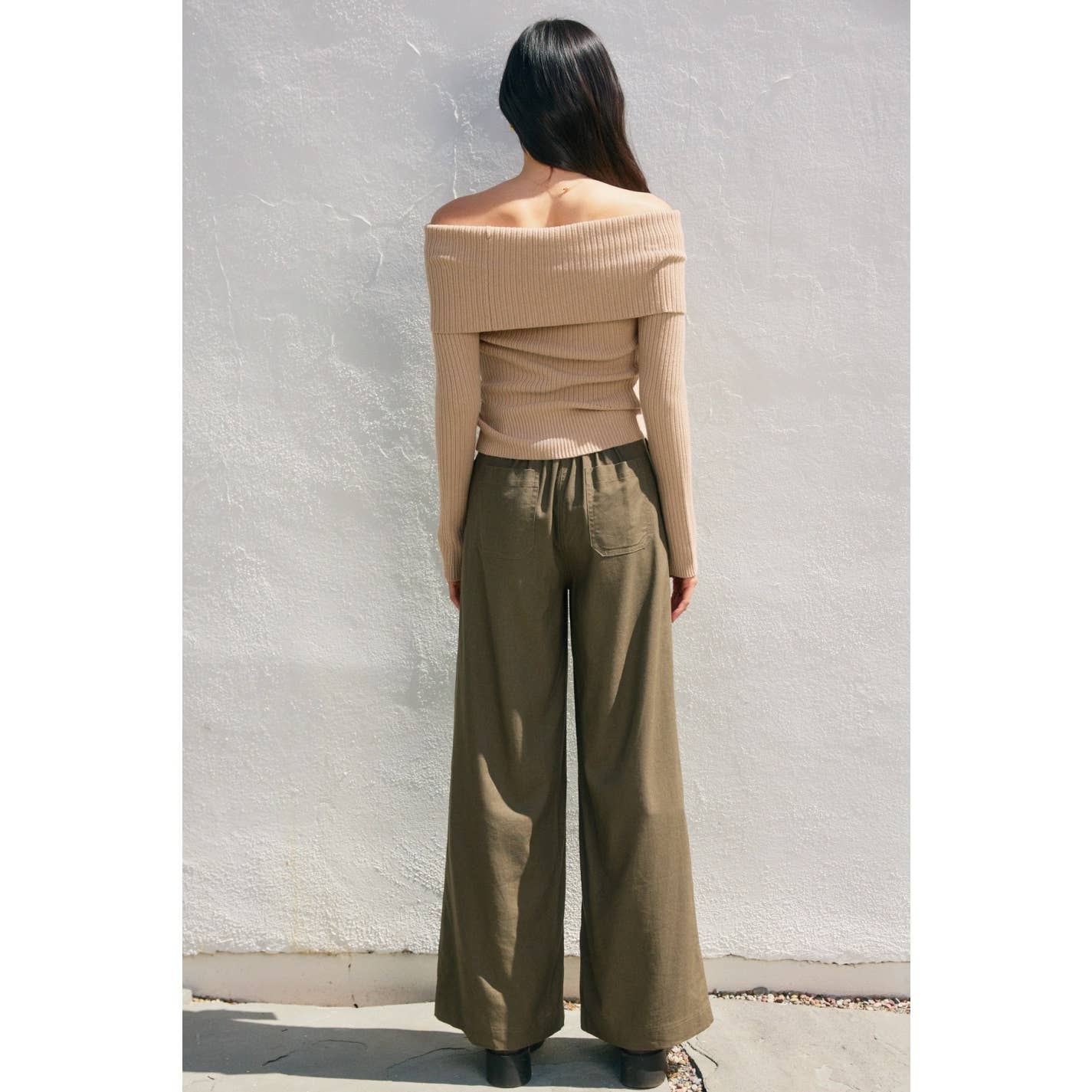 Wide Leg Belted Pants