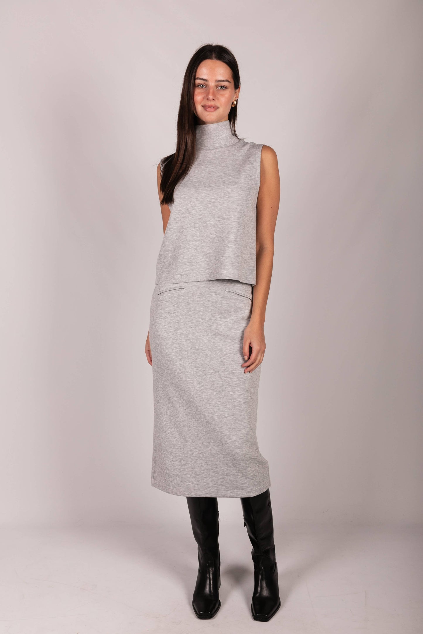 Butter Modal Back Slit Pencil Skirt