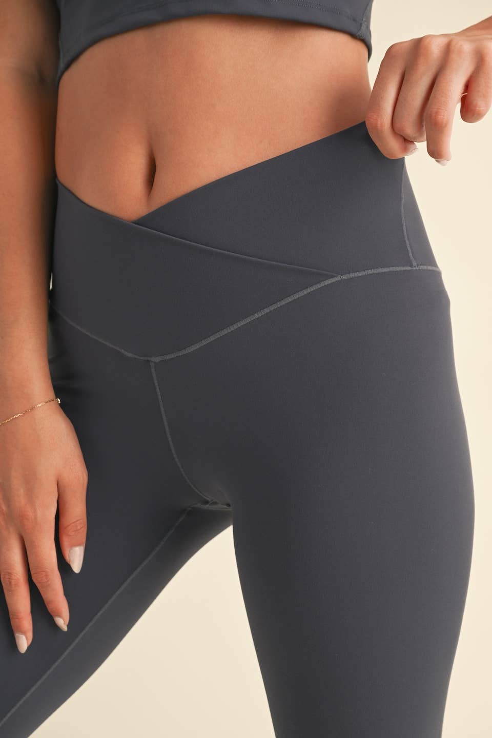 High Waist Crossover Flare Legging