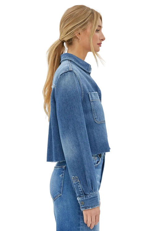 Cropped Denim Shirt