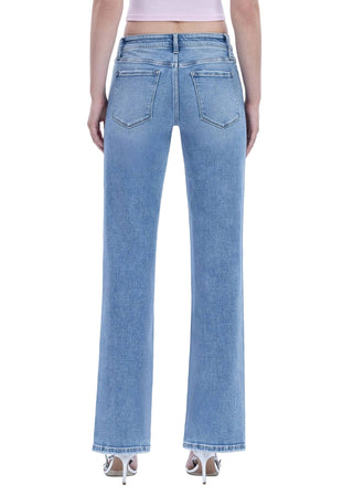 Mid Rise Slim Wide Jeans - Verte Boutique