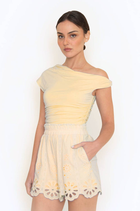 Asymmetrical Off the Shoulder Top