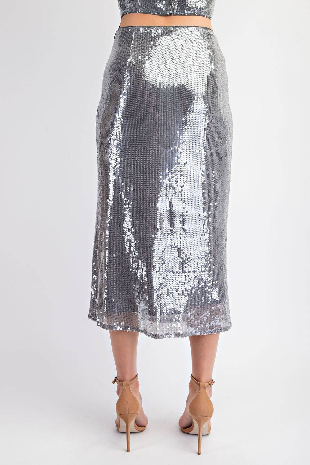 Sequin Midi Skirt