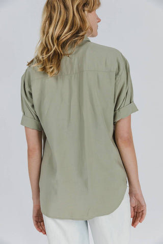 Short Sleeve Button Up Shirt - Verte Boutique