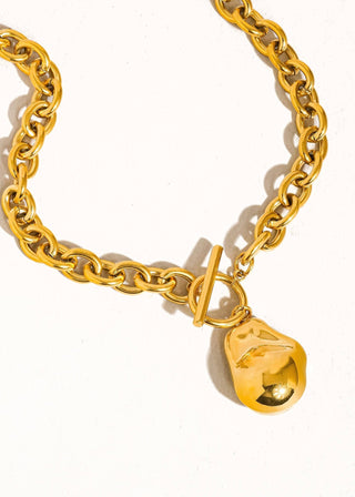 Non - Tarnish Large Pearl Chain Necklace - Verte Boutique