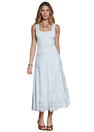 Timeless White Sweetheart Knit Sweater Tank - Verte Boutique