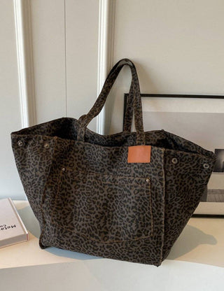 Leopard Print Oversized Tote Bag - Verte Boutique