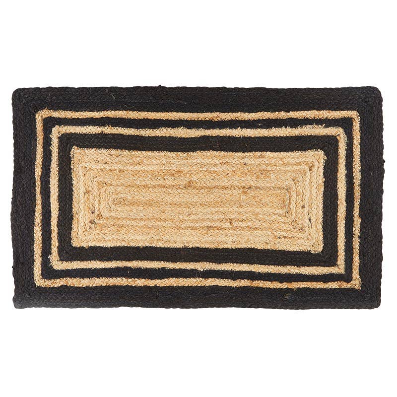 Jute Rug - Natural/Black