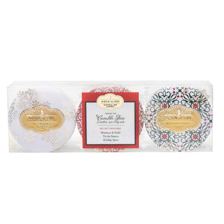 Holiday Trio Set of three 4 oz Candle Travel Tins - Verte Boutique