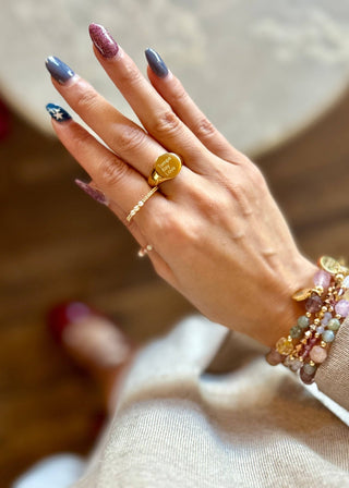 Gold Signet Ring - Tampa Bay Love - Verte Boutique