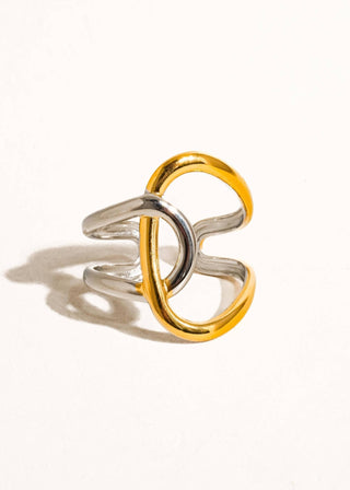 Abstract Two Tone Ring - Verte Boutique