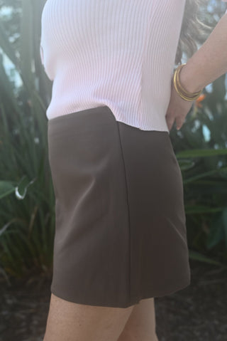 Polished High-Waist Mini Skort - Verte Boutique