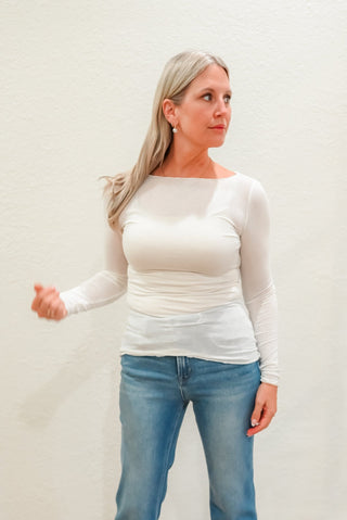 Soft Wool Blend Boatneck Neck Top - Verte Boutique