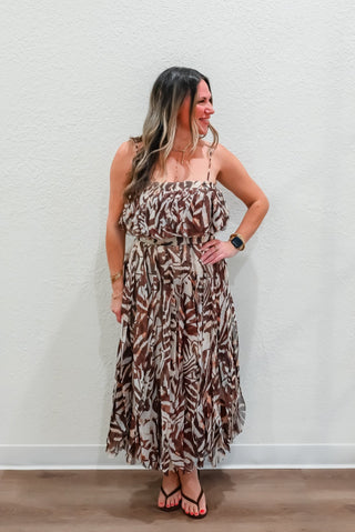 Abstract Print Two Piece Skirt Set - Verte Boutique
