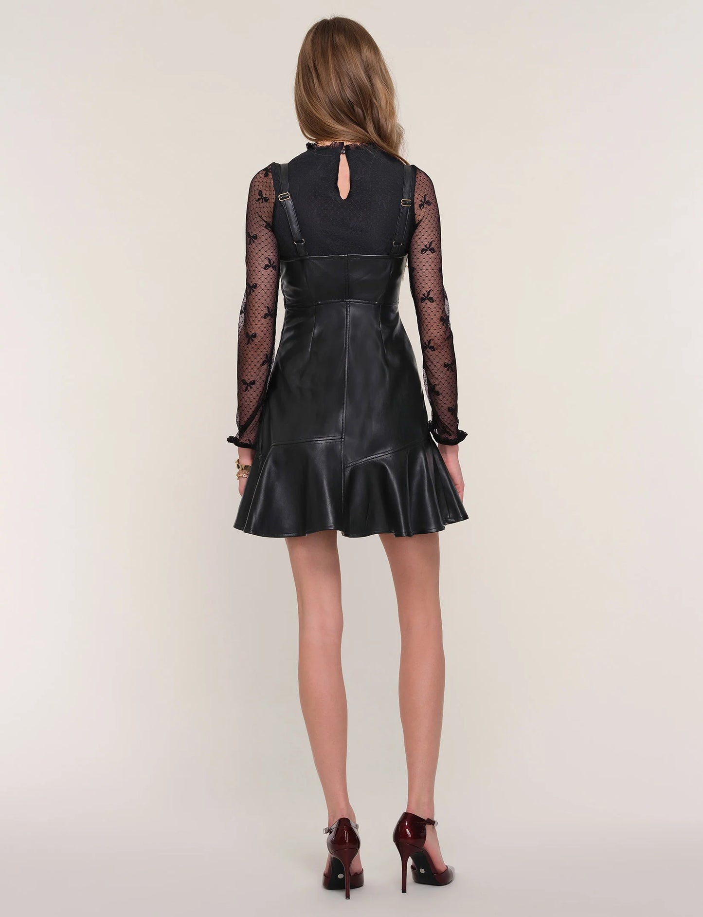 Faux Leather Mini Dress