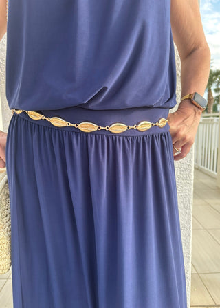 Bohemian Cowrie Seashell Gold Chain Belt