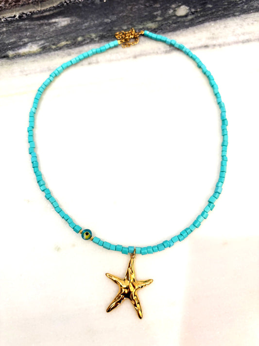 Beaded Starfish Necklace