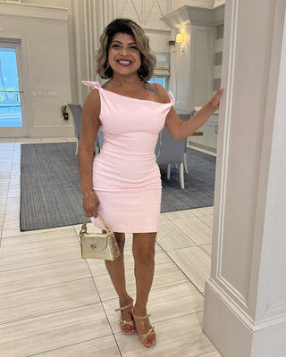 Sholder Tie One Shoulder Bodycon Mini Dress - Verte Boutique