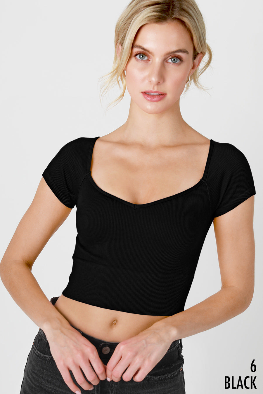 Cap Sleeve Sweetheart Crop Top