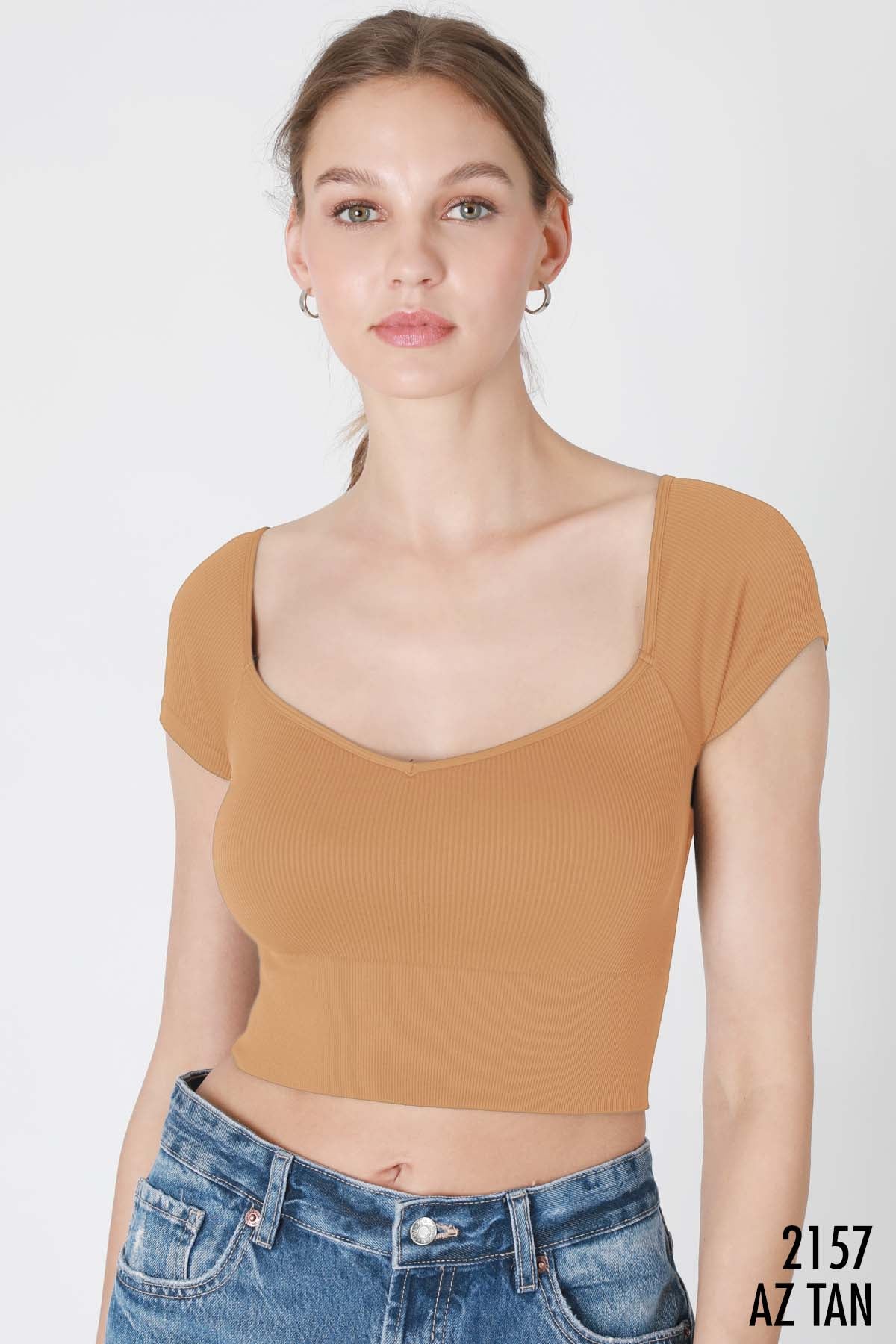 Cap Sleeve Sweetheart Crop Top