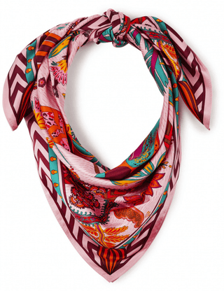 Tropical Mini Satin Scarf - Verte Boutique