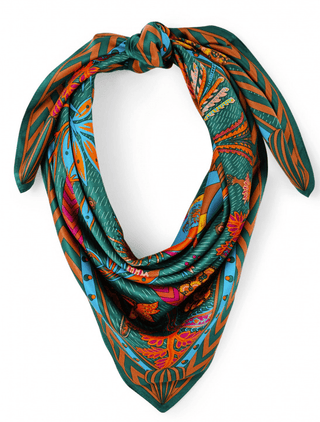 Tropical Mini Satin Scarf - Verte Boutique