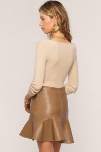 Faux Leather Skirt