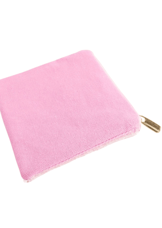 Pink "Vacay Money" Seed Beaded Coin Purse – - Verte Boutique
